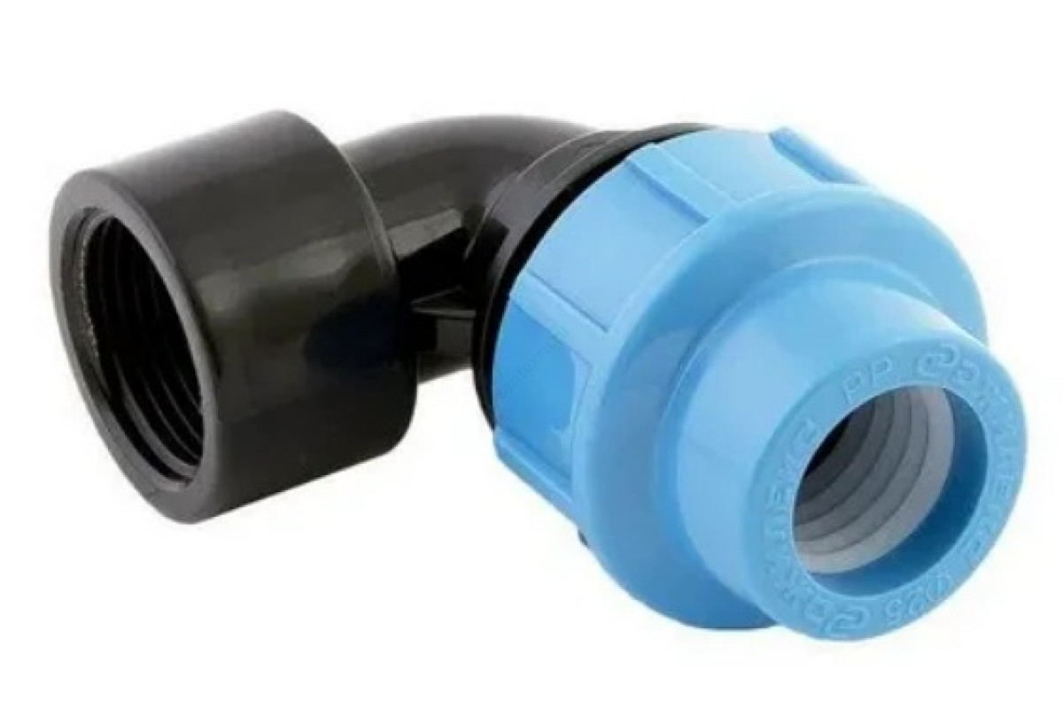 Отвод компрессионный ПЭ ВР Дн 32х1"х90гр Ру12,5 напорный Джилекс 9285