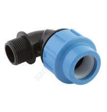 Отвод компрессионный ПЭ НР Дн 20х1/2"х90гр напорный Джилекс 9270