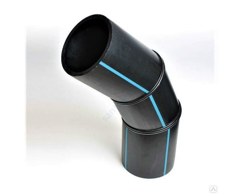 Отвод сварной ПЭ100 SDR17 Дн 355х155гр Ру10 напорный Ростпроект