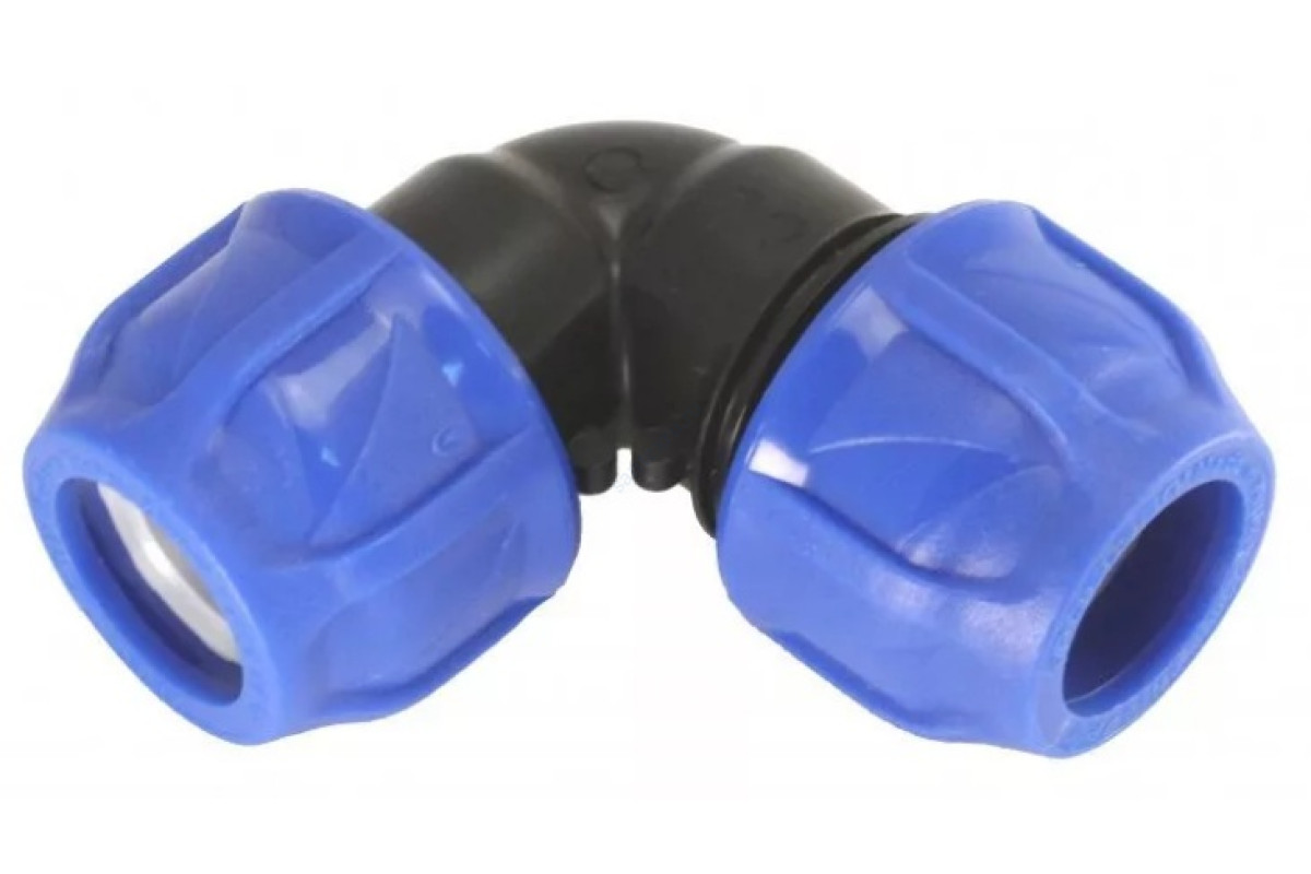 Отвод компрессионный ПЭ Дн 20х90гр Ру16 напорный RTP (РосТурПласт) 11525