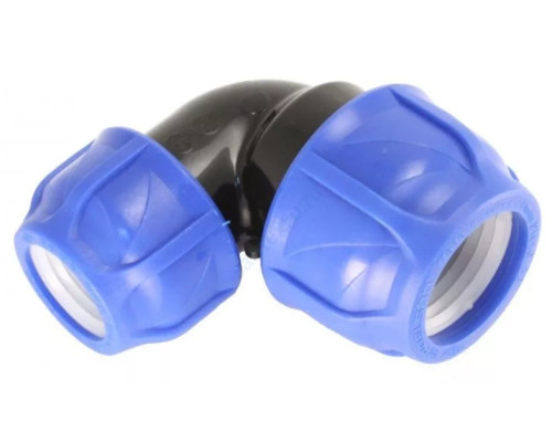 Отвод компрессионный ПЭ переходной Дн 32х25х90гр Ру16 напорный RTP (РосТурПласт) 11533