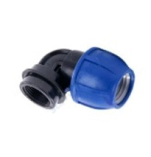 Отвод компрессионный ПЭ ВР Дн 50х1 1/2"х90гр Ру16 напорный RTP (РосТурПласт) 14420