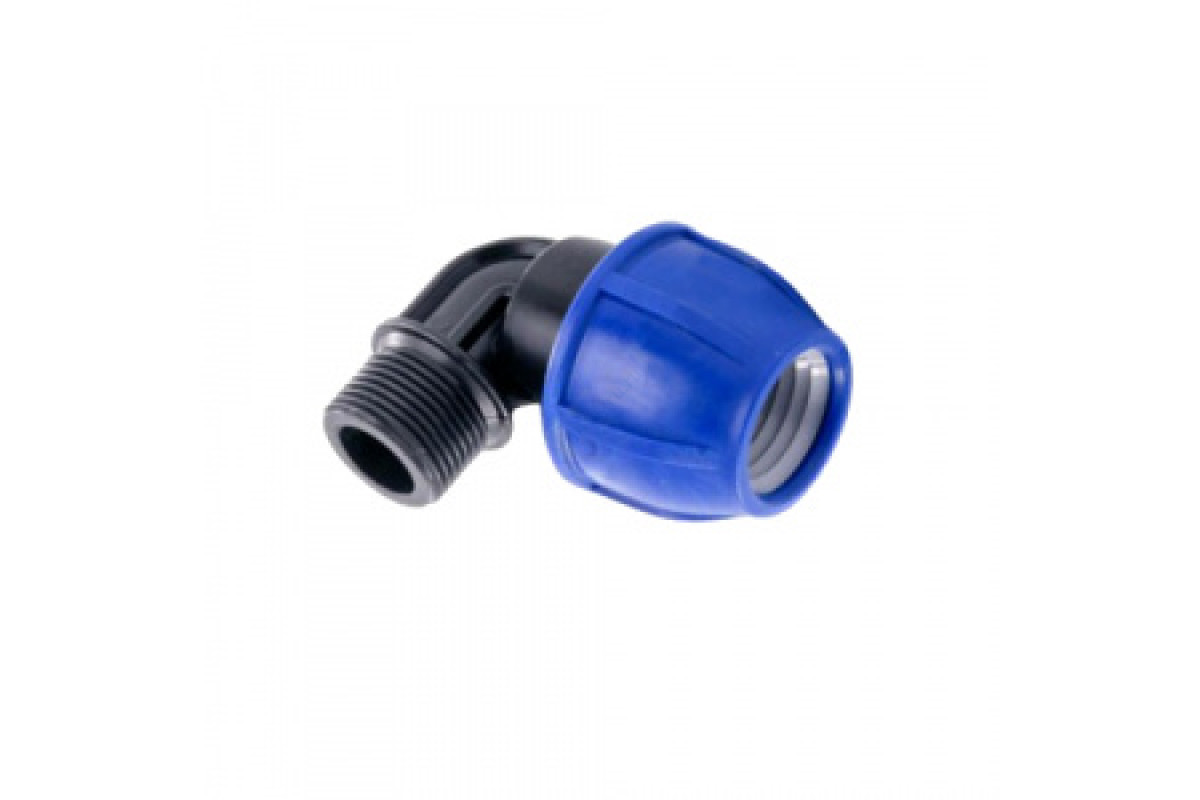 Отвод компрессионный ПЭ НР Дн 32х1"х90гр Ру16 напорный RTP (РосТурПласт) 11558
