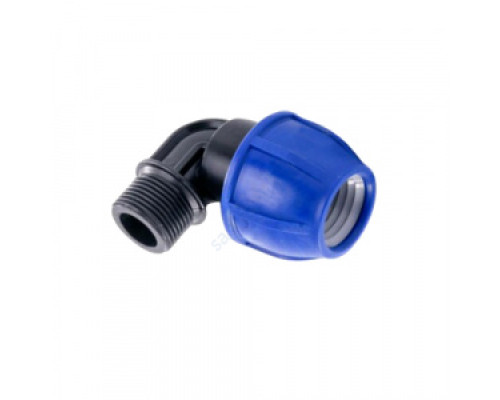 Отвод компрессионный ПЭ НР Дн 40х1"х90гр Ру16 напорный RTP (РосТурПласт) 14422