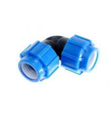 Отвод компрессионный ПЭ Дн 20х90гр напорный ТПК-АКВА 50040020