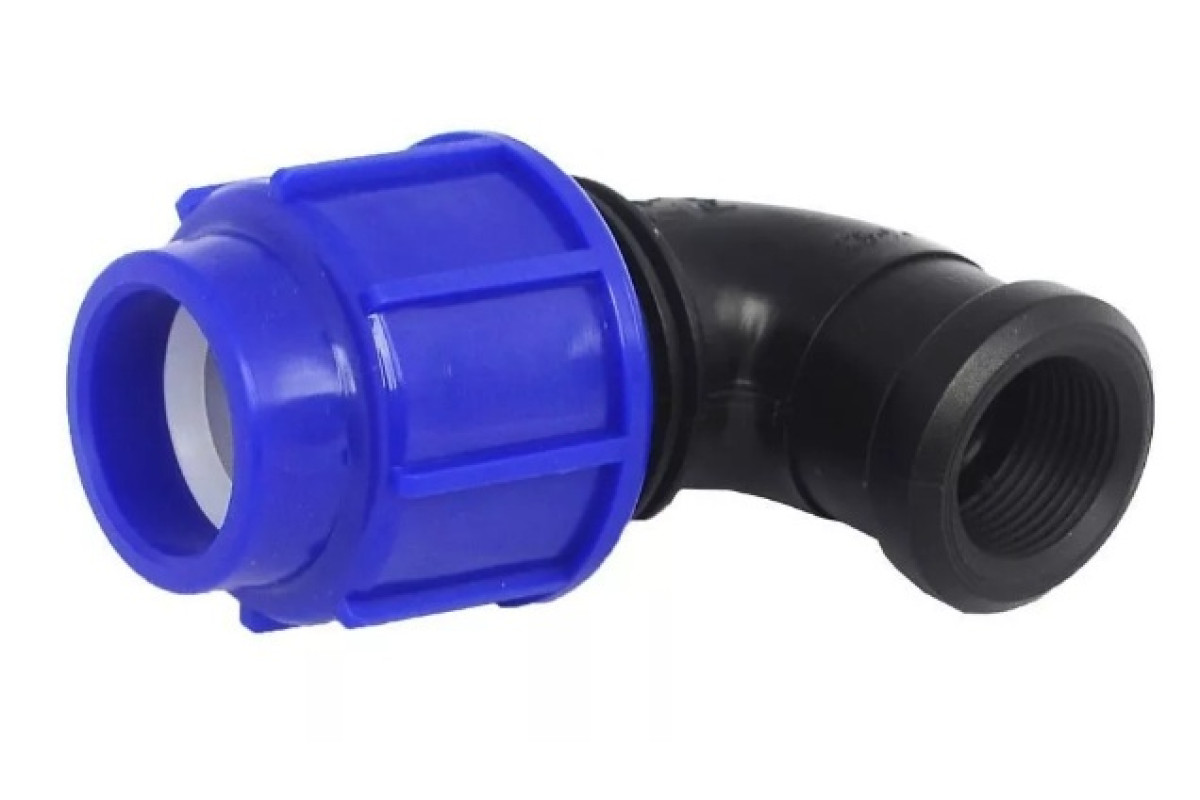 Отвод компрессионный ПЭ ВР Дн 25х1/2"х90гр напорный ТПК-АКВА 50022512