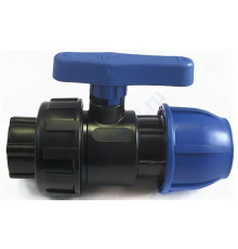 Кран компрессионный ПЭ ВР шаровой Дн 50х1 1/2" напорный Китай