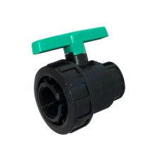 Кран ПЭ ВР шаровой Дн 20 с разъемным соединением "американка"