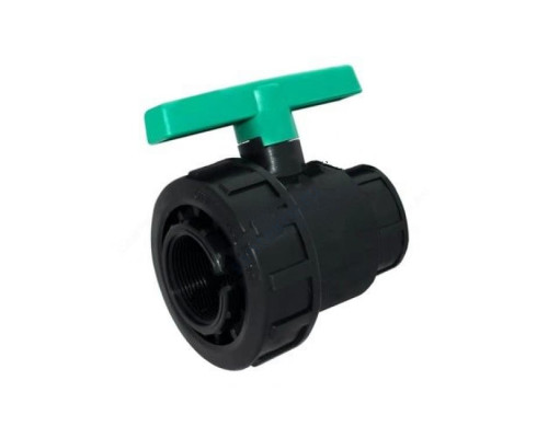 Кран ПЭ ВР шаровой Дн 20 с разъемным соединением "американка"