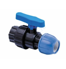 Кран компрессионный ПЭ ВР шаровой Дн 63х2" напорный