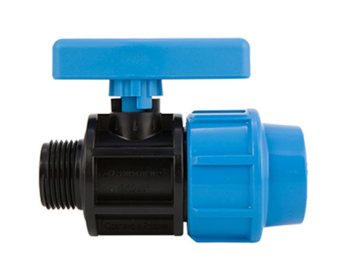 Кран компрессионный ПЭ ВР шаровой Дн 20х1/2" напорный Джилекс 9368