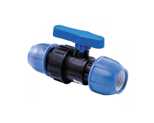 Кран компрессионный ПЭ шаровой Дн 32 Ру16 напорный RTP (РосТурПласт) 14391