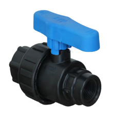 Кран ПЭ ВР шаровой ДН 15 Ру10 напорный RTP (РосТурПласт) 17357