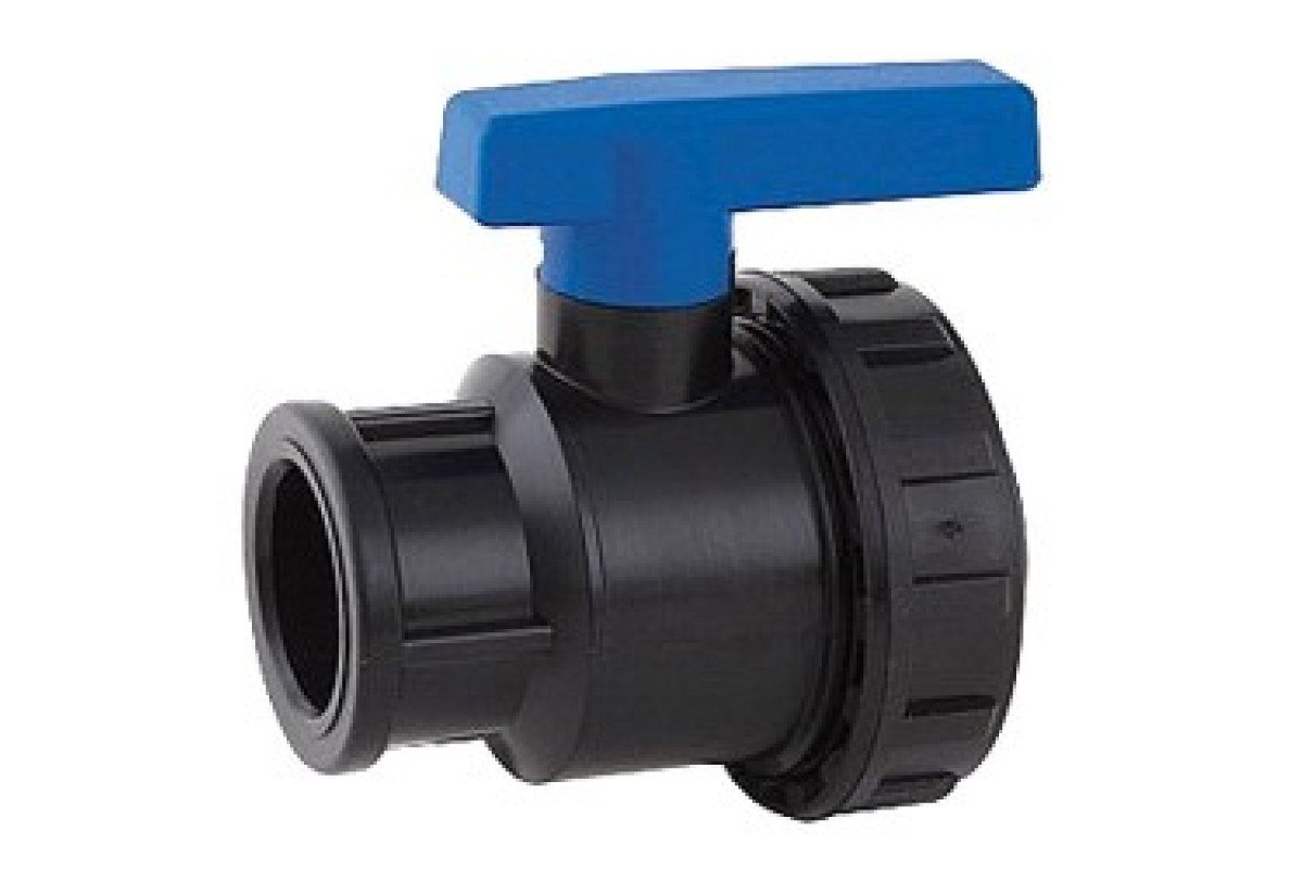 Кран ПЭ ВР шаровой Дн 40х1 1/2" Ру16 напорный RTP (РосТурПласт) 16358