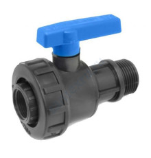 Кран ПЭ ВР/НР шаровой ДУ 15Х1/2" Ру10 напорный RTP (РосТурПласт) 18377