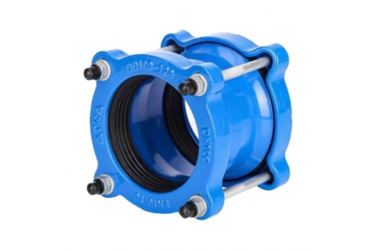 Муфта чугун соединительная Ду 150 (Дн 159-182) Ру16 L=180мм ДРК