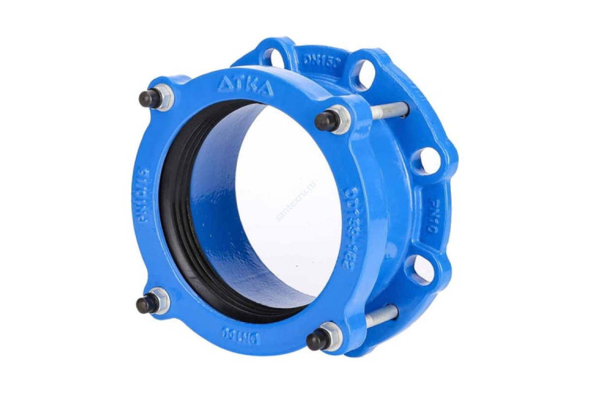 Муфта чугун соединительная Ду 150 (Дн 159-182) Ру16 L=105мм ПФРК