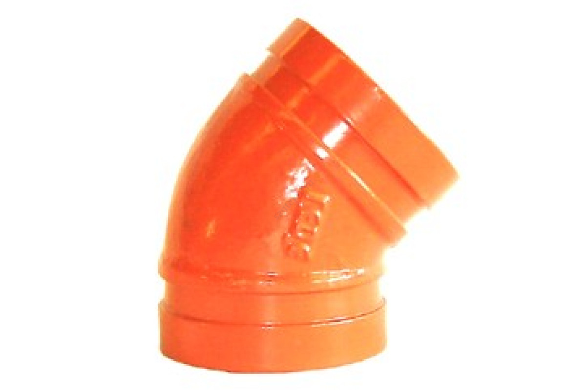 Отвод (колено) под муфту 45гр EL45 грувлок DINARM