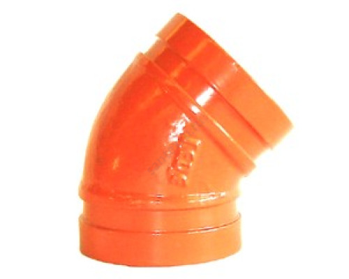 Отвод (колено) под муфту 45гр EL45 грувлок DINARM