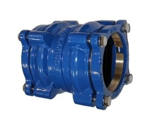 Муфта чугун соединительная для ПЭ труб Ду 65 (Дн 75-90) Ру16 L=175мм ДРК-Е