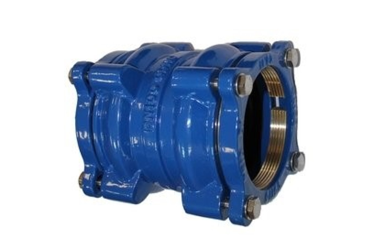 Муфта чугун соединительная для ПЭ труб Ду 250 (Дн 250-250) Ру16 L=300мм ДРК-Е