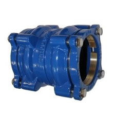 Муфта чугун соединительная для ПЭ труб Ду 250 (Дн 250-250) Ру16 L=300мм ДРК-Е