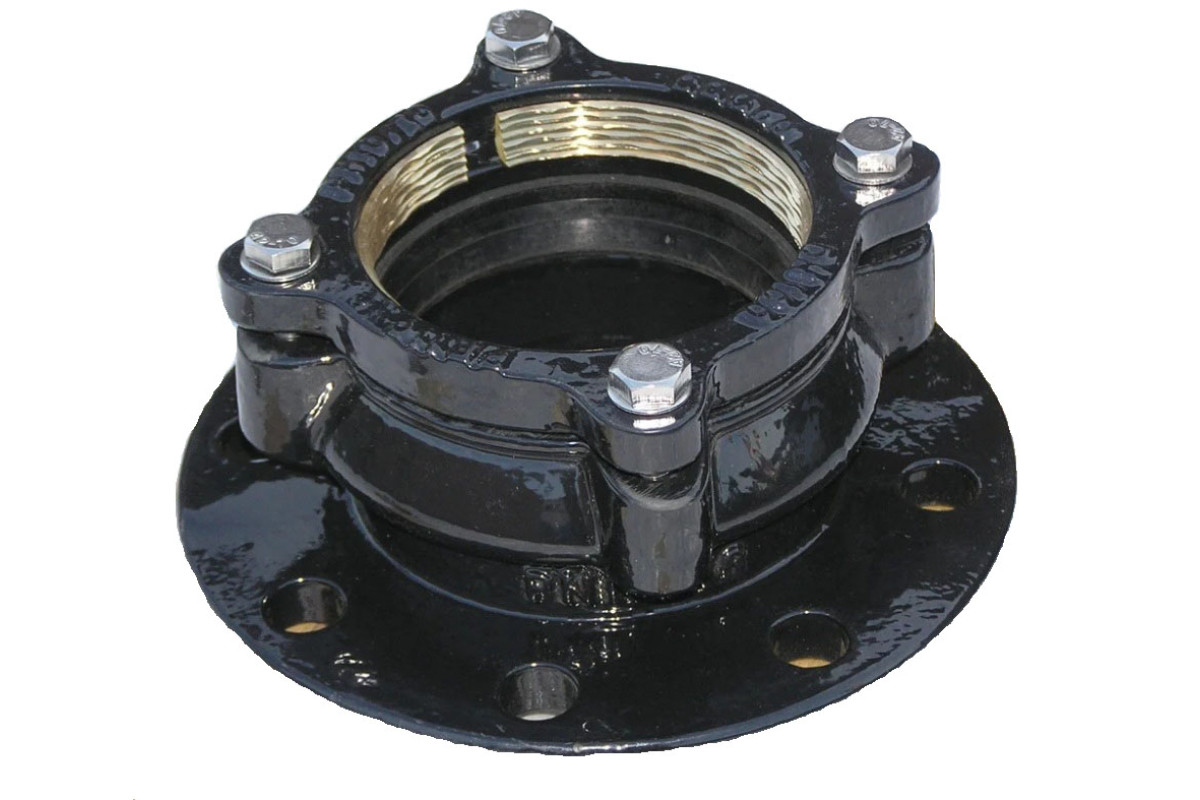 Муфта чугун соединительная для ПЭ труб Ду 50 (Дн 63-63) Ру16 L=90мм ПФРК-Е