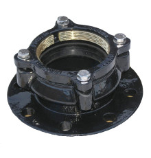 Муфта чугун соединительная для ПЭ труб Ду 200 (Дн 200-200) Ру16 L=135мм ПФРК-Е