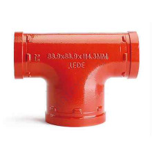 Тройник равносторонний под муфту грувлок XGQT03 Ду100 (Дн108) LEDE