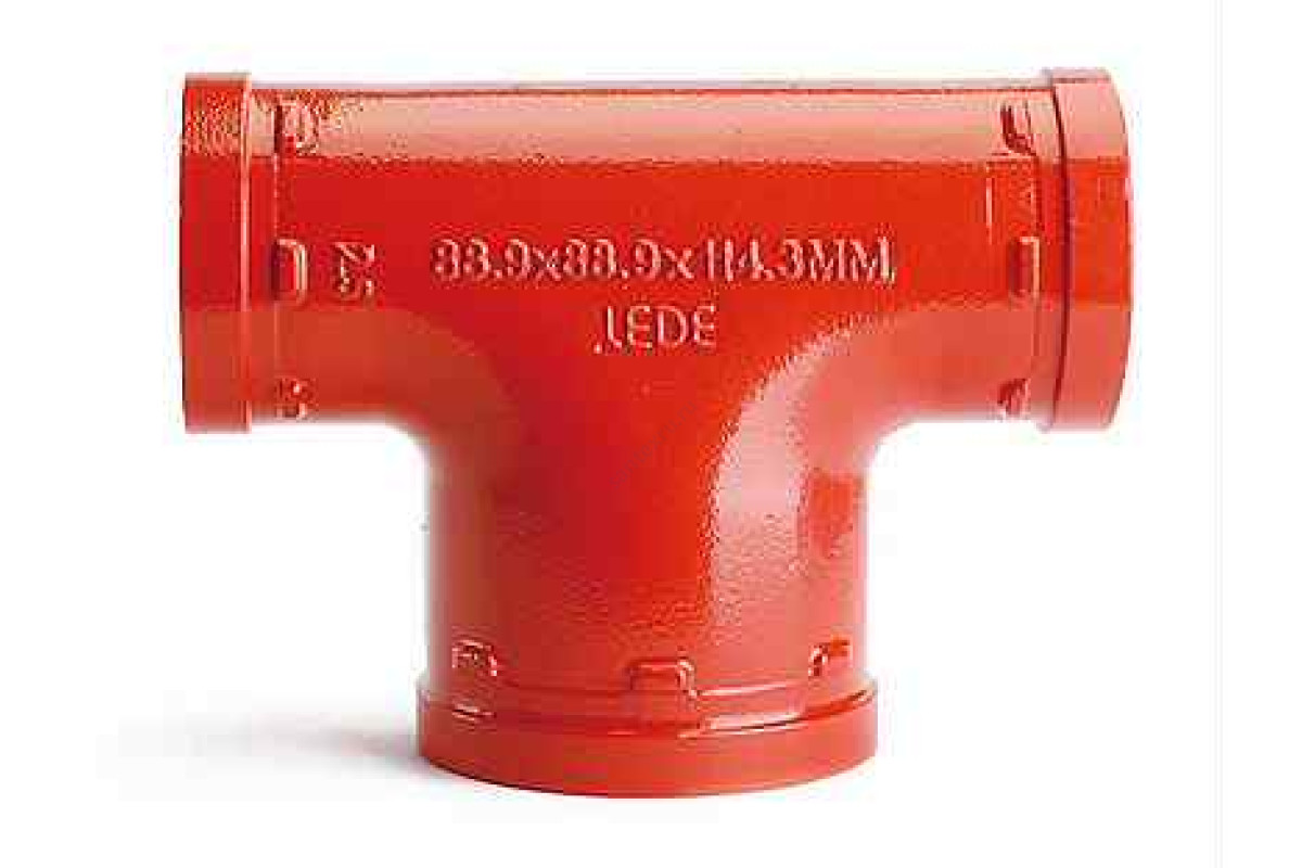 Тройник равносторонний под муфту грувлок XGQT03 Ду100 (Дн114) LEDE