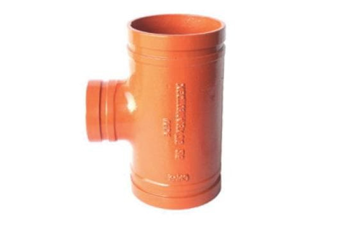 Тройник переходной под муфту грувлок чугун GRT Ду125х100 (Дн133х108) Ру16 GRT133R108 DINARM
