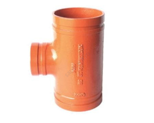 Тройник переходной под муфту грувлок чугун GRT Ду150х125 (159х139) Ру16 GRT159R139 DINARM