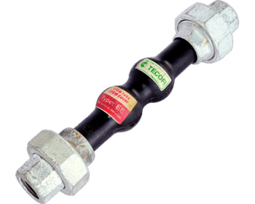 Компенсатор резиновый антивибрационный EPDM DI7140N Ду 32 Ру16 ВР L=200мм Tecofi DI7140N-0032 сжатие/растяжение 22/6