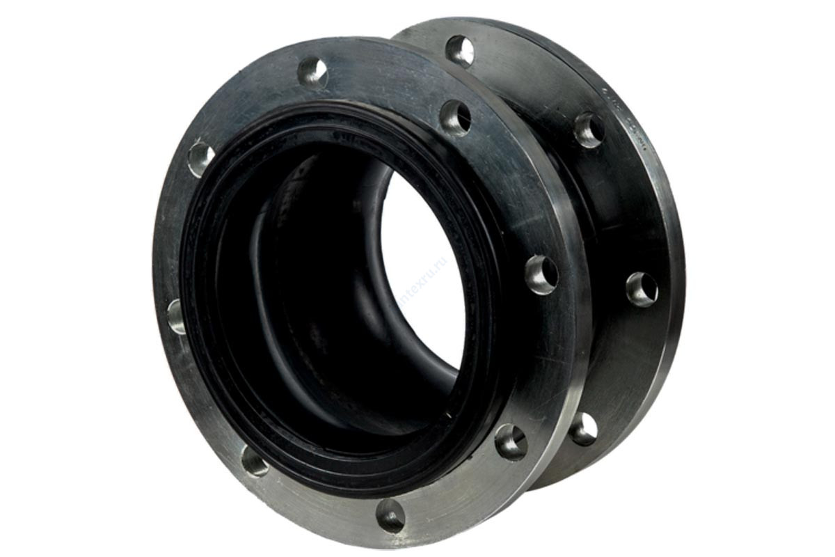 Компенсатор резиновый антивибрационный EPDM DI7240N Ду 200 Ру10 фл L=205мм Tecofi DI7240N-0200 сжатие/растяжение 25/16