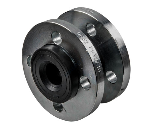 Компенсатор резиновый антивибрационный EPDM DI7240N Ду 150 Ру10/16 фл L=180мм Tecofi DI7240N-0150 сжатие/растяжение 20/12