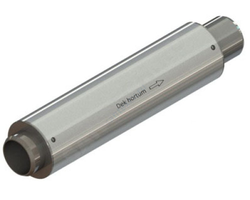 Компенсатор сильфонный осевой однослойный с кожухом и внутренним экраном сталь нерж DEK Ду 65 Ру16 под приварку патрубки сталь L=290мм Hortum 65-16-60 (0010065-060/t95) сжатие/растяжение 30/30