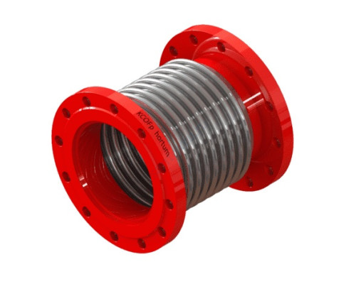 Компенсатор сильфонный осевой многослойный б/кожуха с внутренним экраном сталь нерж КСОF.3 Ду 32 Ру16 фл поворотный (фл сталь) L=160мм Hortum 32-16-50 (0070032-050) сжатие/растяжение 25/25