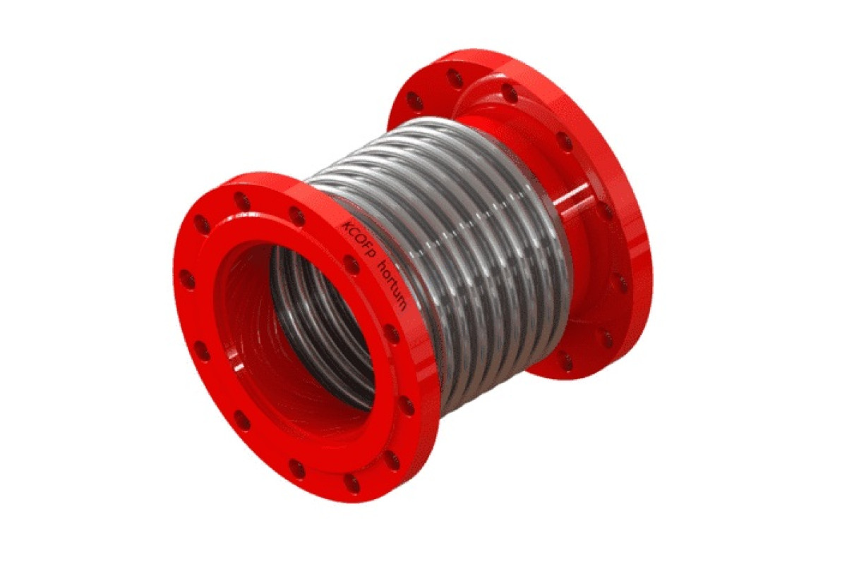 Компенсатор сильфонный осевой многослойный б/кожуха с внутренним экраном сталь нерж КСОF.3 Ду 50 Ру16 фл поворотный (фл сталь) L=180мм Hortum 50-16-60 (0070050-060) сжатие/растяжение 30/30