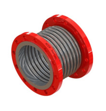 Компенсатор сильфонный осевой многослойный сталь нерж КСОF Ду 65 Ру16 фл поворотный (фл сталь) L=180мм Hortum 65-16-60 (0060065-060) сжатие/растяжение 30/30