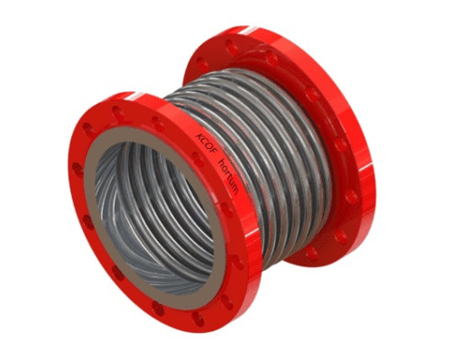 Компенсатор сильфонный осевой многослойный сталь нерж КСОF Ду 200 Ру16 фл поворотный (фл сталь) L=250мм Hortum 200-16-80 (0060200-080) сжатие/растяжение 105/105