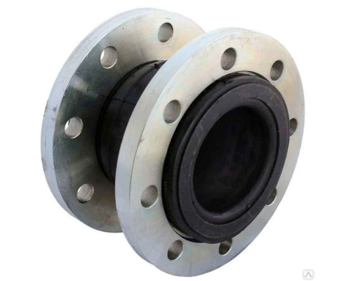 Компенсатор резиновый антивибрационный EPDM Ду 125 Ру10/16 фл L=165мм Китай 02.030.16.125 сжатие/растяжение 19/12