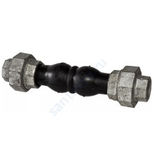 Компенсатор резиновый антивибрационный EPDM Ду 25 Ру16 ВР L=220мм Китай 02.031.16.025 сжатие/растяжение 22/5