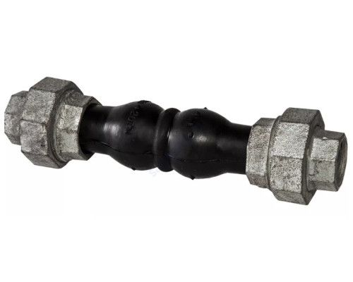 Компенсатор резиновый антивибрационный EPDM Ду 32 Ру16 ВР L=220мм Китай 02.031.16.032 сжатие/растяжение 22/5