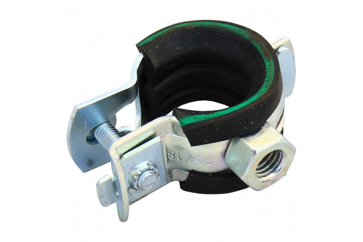 Хомут крепежный сталь оцинкованная с резиновой прокладкой Optimal Junior (диаметр 19-22) (1/2") М8 б/к Mupro 136102