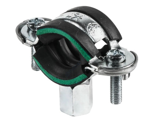 Хомут крепежный сталь оц с резиновой прокладкой Optimal (Дн 41-44) (1 1/4") М8/М10 б/к Mupro 119858