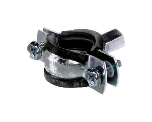 Хомут крепежный сталь оц с резиновой прокладкой 3011 (Дн 60-64) (2") М8/М10 б/к Strongman