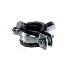 Хомут крепежный сталь оц с резиновой прокладкой 3011 (Дн 132-137) (5") М8/М10 б/к Strongman