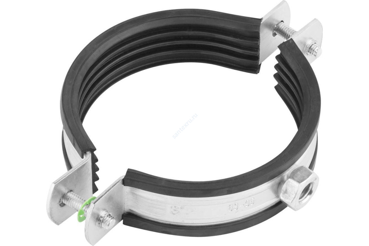 Хомут крепежный сталь оц (Дн 160-169) (6") М8 в/к шпилька-шуруп, дюбель RTP (РосТурПласт) 20893