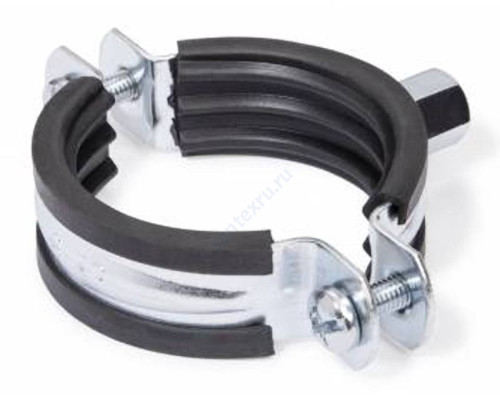 Хомут крепежный сталь оц с резиновой прокладкой (Дн 40) М8 Rehau 11226441001