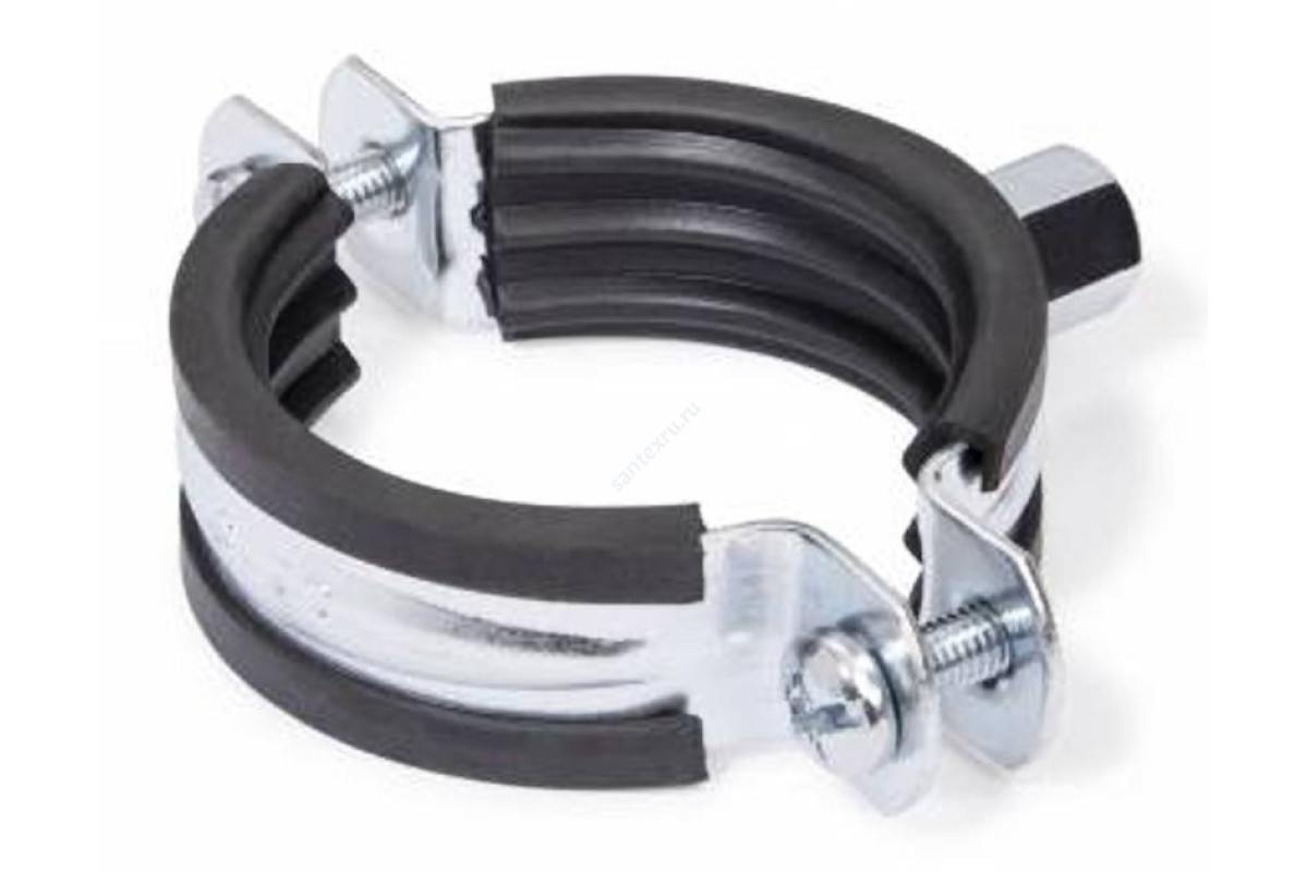 Хомут крепежный сталь оц с резиновой прокладкой (Дн 50) М8 Rehau 11205041001